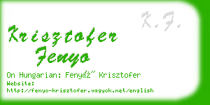 krisztofer fenyo business card